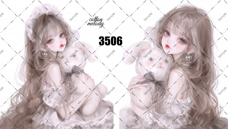 original sticker no.3506 人物ステッカー オリジナルステッカー オリジナル人物ステッカー 装飾ステッカー cotton melody - 貼紙 - 紙 