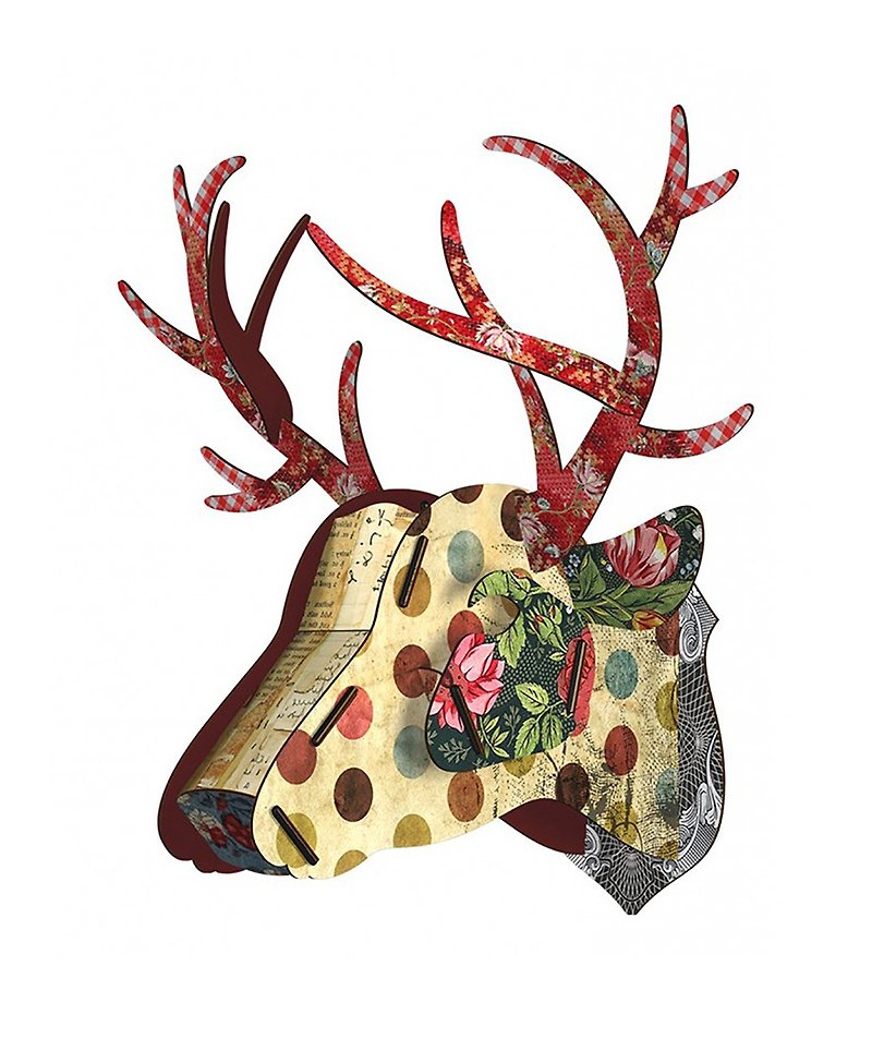 SUSS-Italy MIHO Wooden Deer Head High Quality Home Decoration/Wall Decoration-Extra Large Size (Big-35) - Items for Display - Wood Multicolor