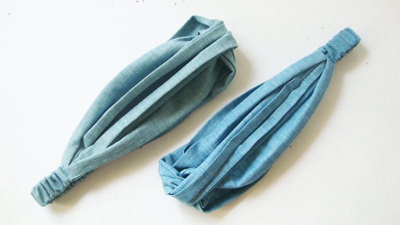 Limited drinks - Qing Chuan - a thousand morning Shirakawa manual elastic hair band - Hair Accessories - Paper Blue