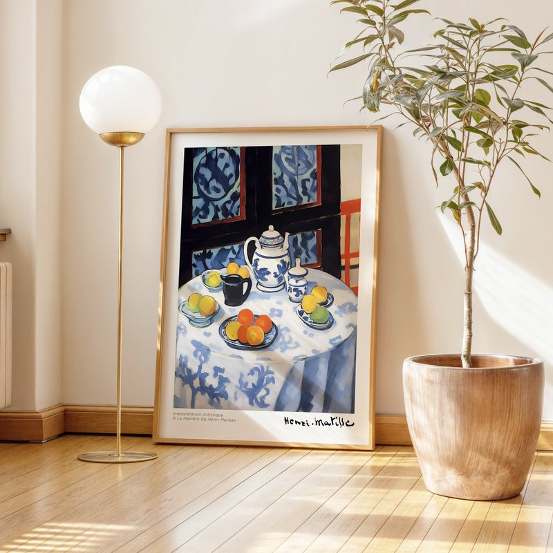 午後の青磁の時間 / マティス巨匠スタイル 掛画 絵画芯 ポスター フレームなし アートパネル 装飾画 - ポスター・絵 - 紙 