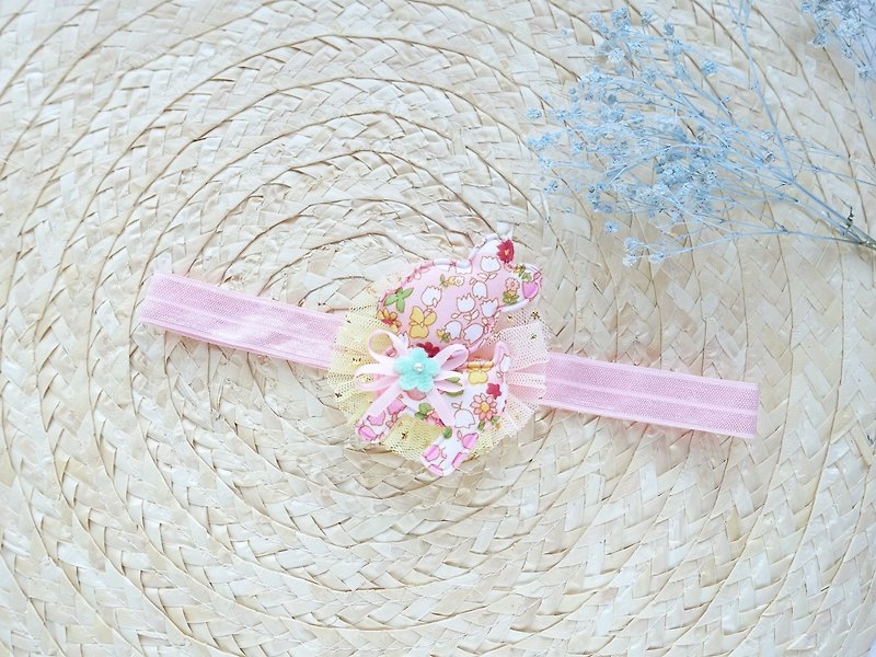 嬰兒頭帶 - 粉色兔子髮帶 (百日宴 彌月 送禮 自用) - 滿月禮物 - 其他材質 