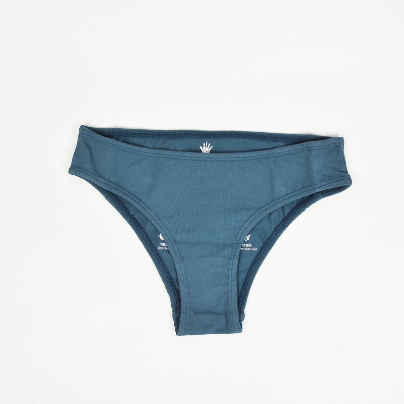 Organic Cotton Underpants-Gray Blue-Fair Trade - Women's Underwear - Cotton & Hemp Blue