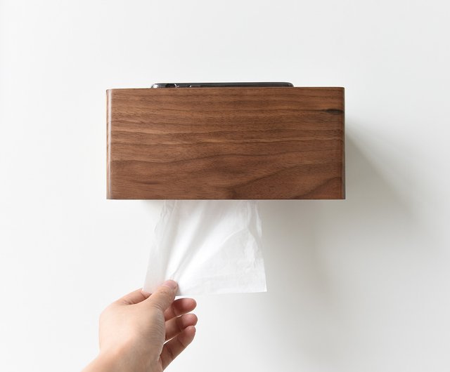 wall-mounted tissue box holder