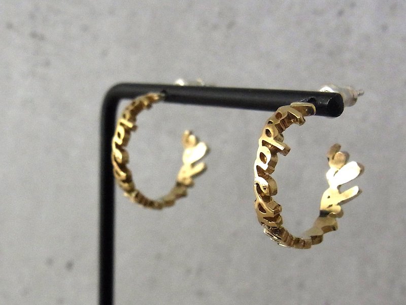 NI hoop earrings / brass - Earrings & Clip-ons - Copper & Brass Gold
