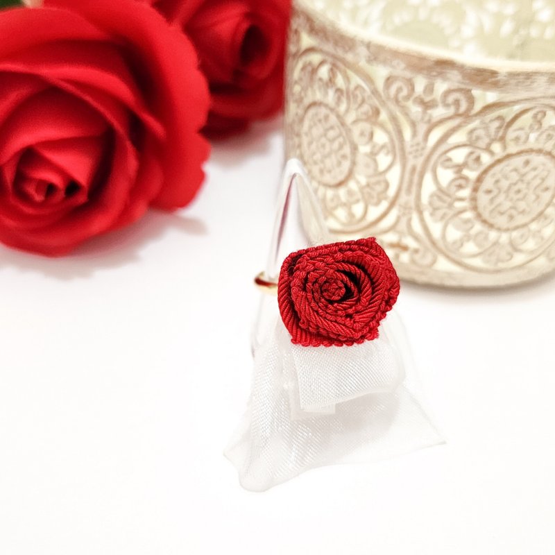 Ring (Red Rose Frill) - General Rings - Other Materials Red