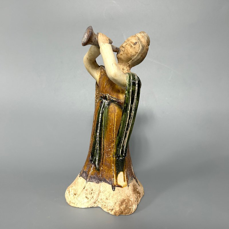 唐三彩仕女樂俑 - 擺飾/家飾品 - 陶 卡其色