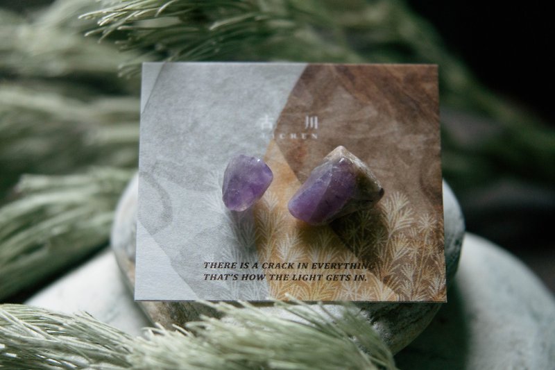 CRACK | Mineral earrings | EARRINGS - Earrings & Clip-ons - Crystal Purple