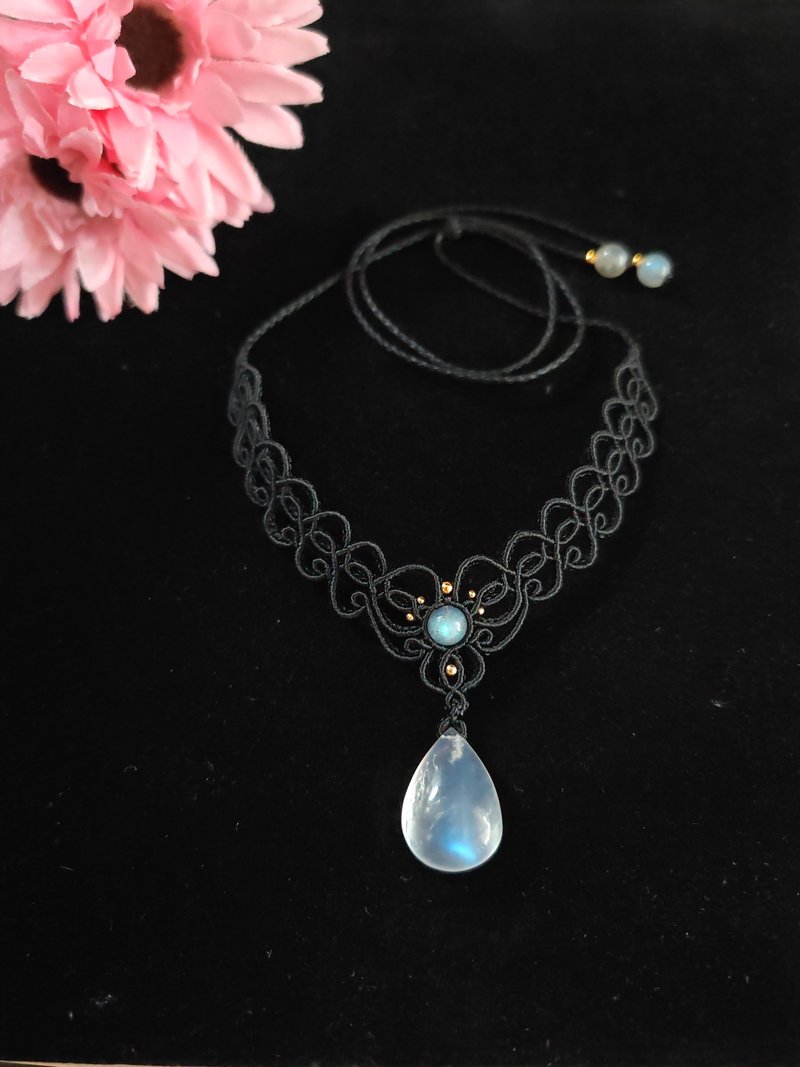 Moonstone clavicle - สร้อยติดคอ - เครื่องเพชรพลอย 