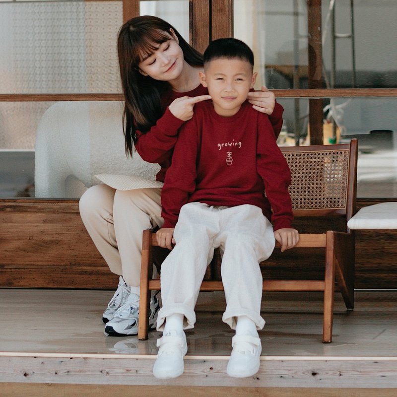 skov sunshine rain dew round neck pullover sweater parent-child new casual original brand fresh literature and art - สเวตเตอร์ผู้หญิง - ผ้าฝ้าย/ผ้าลินิน 