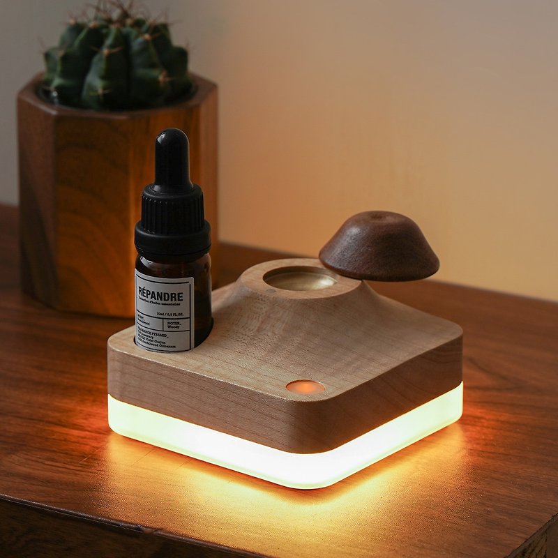 Essential Oil Aroma Lamp - Mountain Type Warmer | Wooderful life - Lighting - Wood Brown