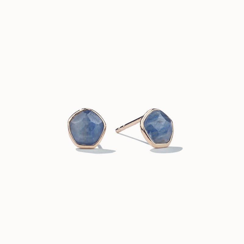 Gemstone Studs - Joyous Blue - ต่างหู - เงินแท้ หลากหลายสี