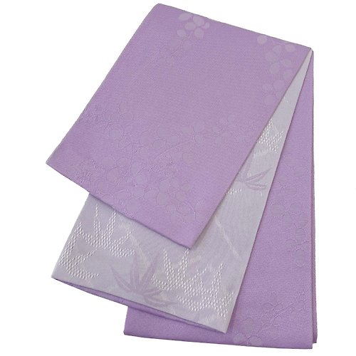 fuukakimono 女性 腰封 和服腰帶 小袋帯 半幅帯 日本製 淺紫 31