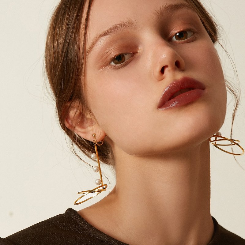 Other Metals Earrings & Clip-ons Gold - 【Mell】pea earrings Clip-On earrings