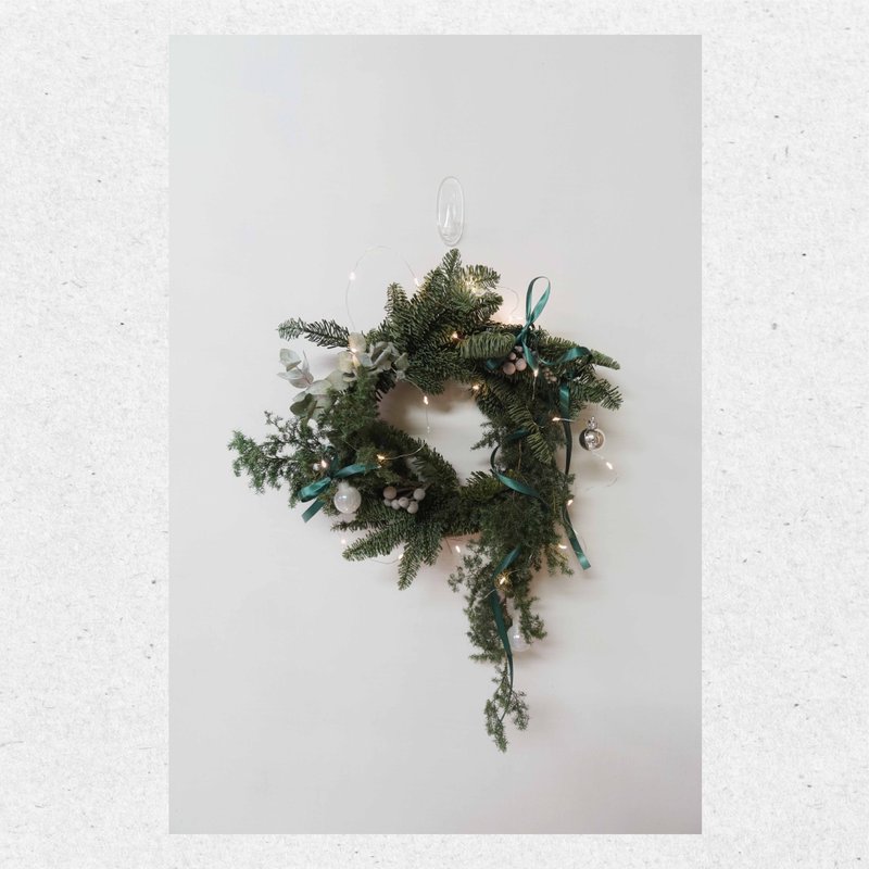 Nobelson Christmas Pine Circle | Make your own shimmer. Size L - Dried Flowers & Bouquets - Plants & Flowers 