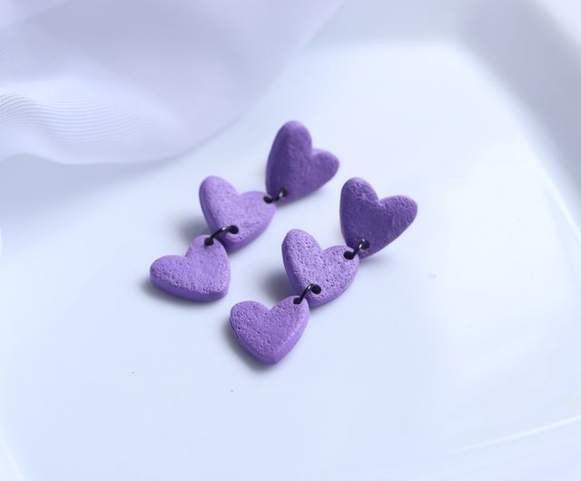 Polymer Clay Earrings handmade, modern jewelry