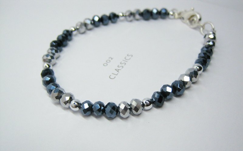 Stylish Trendy Blue Hemitate Silver Bracelet