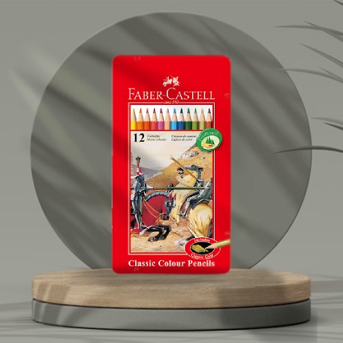 文聚 Faber-Castell 油性色鉛筆12色/鐵盒(原廠正貨)