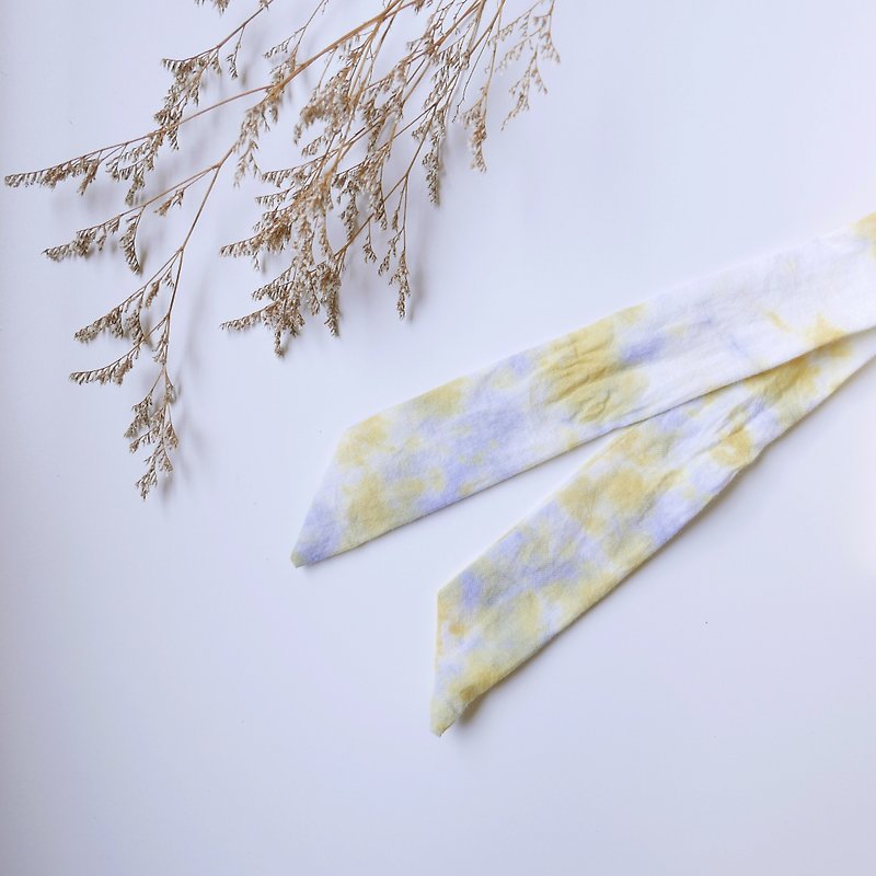 Tie dye/handmade/Headband [Taro & Egg] - เครื่องประดับผม - ผ้าฝ้าย/ผ้าลินิน สีเหลือง