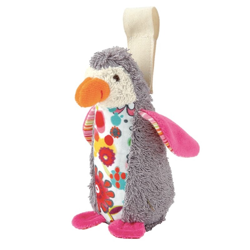 Century German brand Käthe Kruse dolls hanging Nana baby penguin - ของเล่นเด็ก - ผ้าฝ้าย/ผ้าลินิน หลากหลายสี