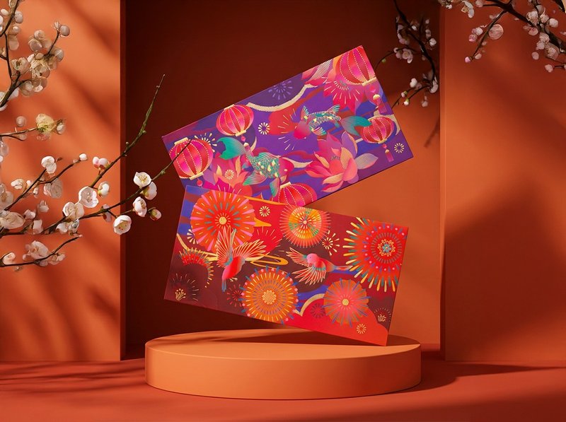 瑞彩如春丨利是廊 香港利是封 - 紅包袋/春聯 - 紙 多色