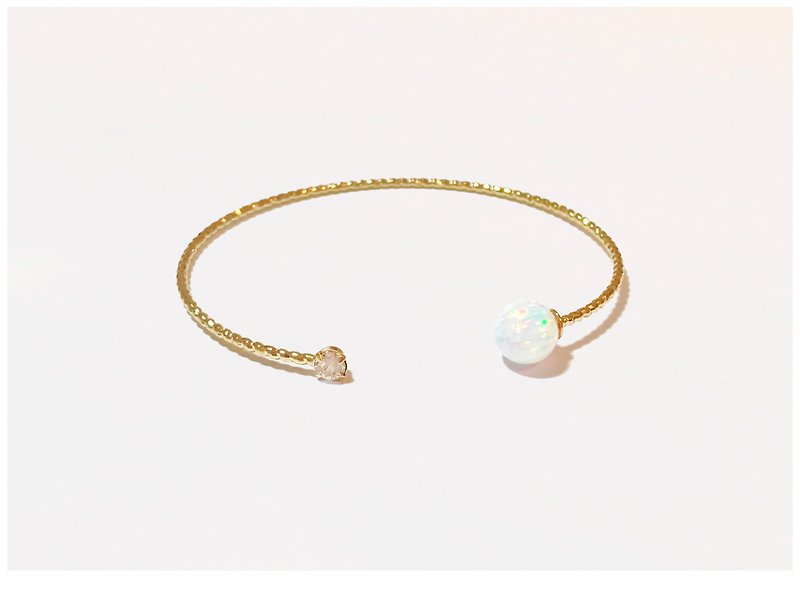 ∴Minertés = Bright Dream - Kyoto Opal (Opal) bracelet ∴ - Bracelets - Gemstone Multicolor