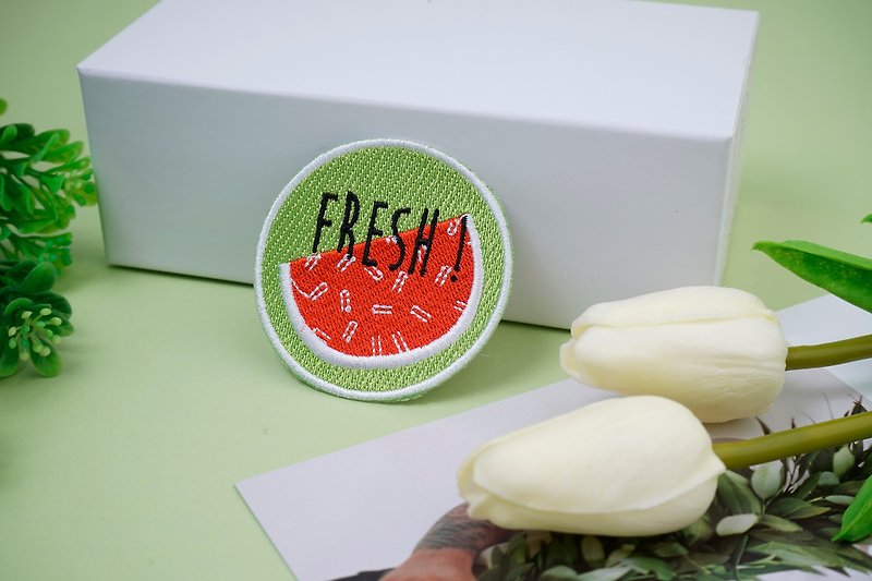 Embroidered Patch FRESH Watermelon - สติกเกอร์ - งานปัก 