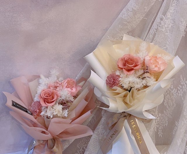 Valentine's Day Bouquet】Romantic Pink Immortal Flower Bouquet Valentine's  Day Gift Korean Flower Bouquet Customization - Shop sunndayflower Dried  Flowers & Bouquets - Pinkoi