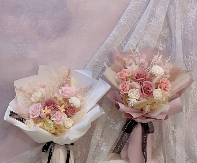 Valentine's Day Bouquet】Romantic Pink Immortal Flower Bouquet Valentine's  Day Gift Korean Flower Bouquet Customization - Shop sunndayflower Dried  Flowers & Bouquets - Pinkoi