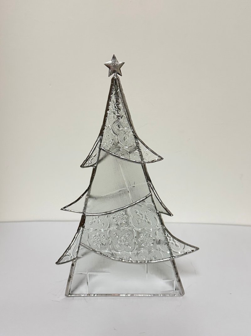 Starlight Christmas Tree / Inlaid Glass / Lighting - Items for Display - Glass Silver