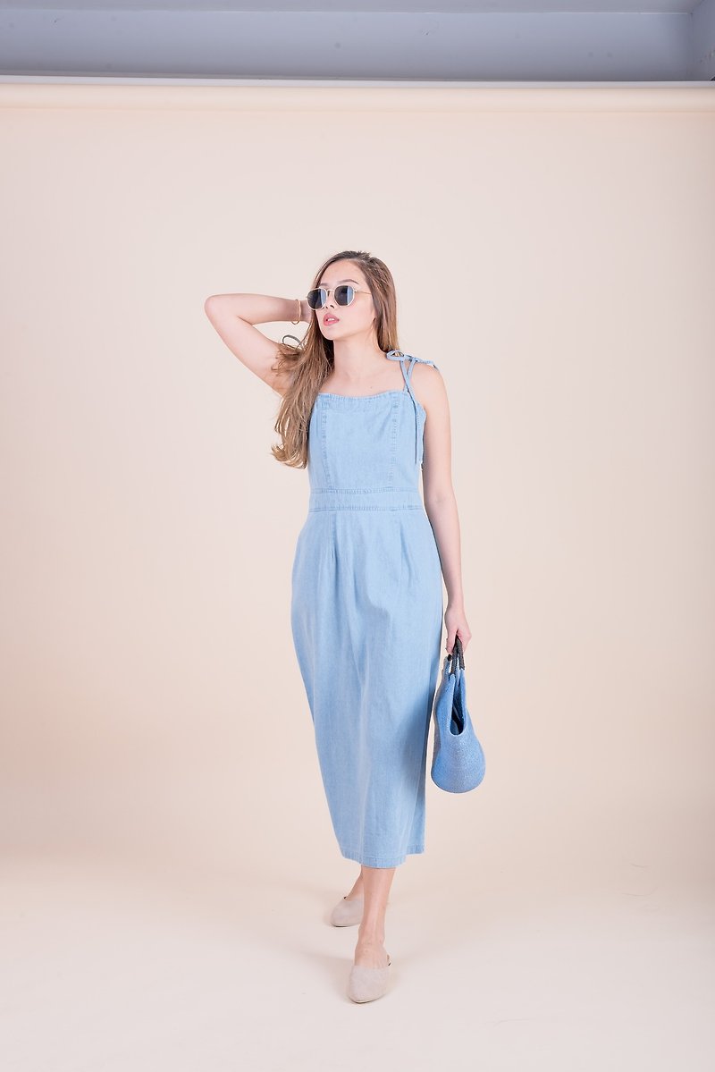 Lauren Denim Dress - One Piece Dresses - Other Materials Blue