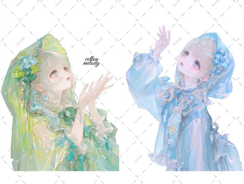 original sticker no.5656 人物ステッカー オリジナルステッカー 人物ステッカー 女の子ステッカー オリジナル人物ステッカー - 貼紙 - 紙 