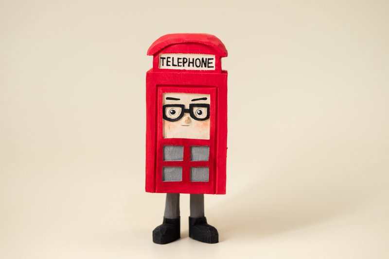 Telbo - 公仔/玩偶 - 木頭 紅色