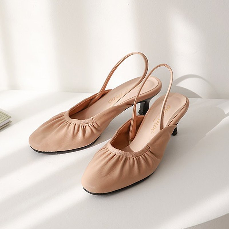 PRE-ORDER – MACMOC Sonia BEIGE  Strap Sandals - รองเท้ารัดส้น - วัสดุอื่นๆ 