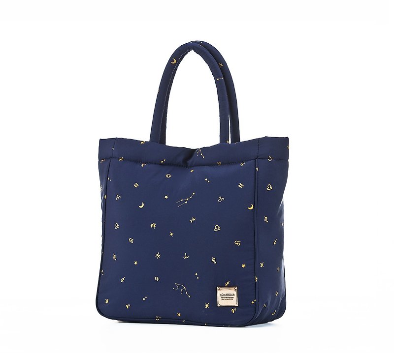 Take a Tote - Starry Zodiac Metallic Gold - Handbags & Totes - Polyester Blue