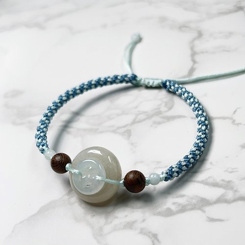 Wish‧Peace】Ice Emerald Concentric Circle Braided Bracelet