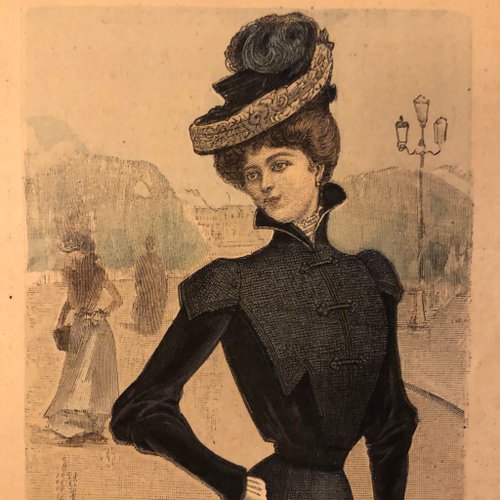 La mode Ilustreeモード本1886 ドレス 洋書 フランス 貴重Ω