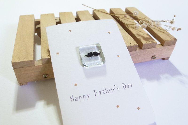 Highlight also comes | glass small thing Father's Day card (box) - การ์ด/โปสการ์ด - กระดาษ สีดำ