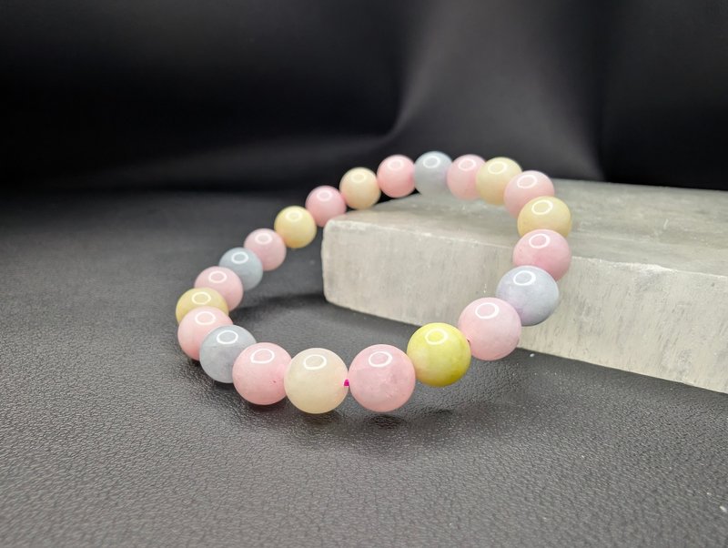 摩根石 巴西 8.5mm 手串 天然水晶 Morganite - 手鍊/手環 - 水晶 