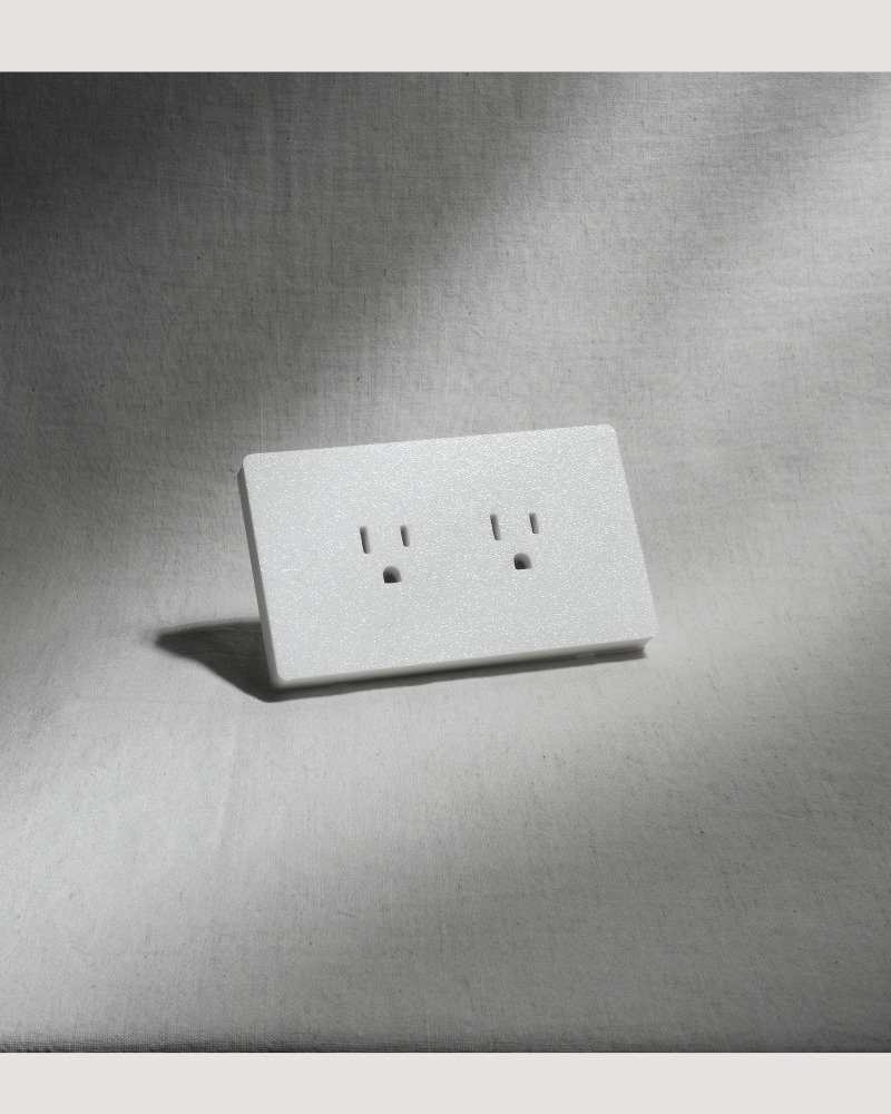 5.5 雙插座蓋 國際牌星光改裝面板 【3D列印原創商品】 - 壁貼/牆壁裝飾 - 其他材質 白色