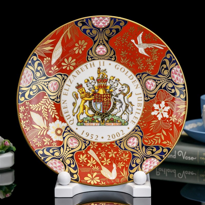 英國製Royal Worcester 女王金禧紀念2002紀念骨瓷盤 生日禮品 - 擺飾/家飾品 - 瓷 