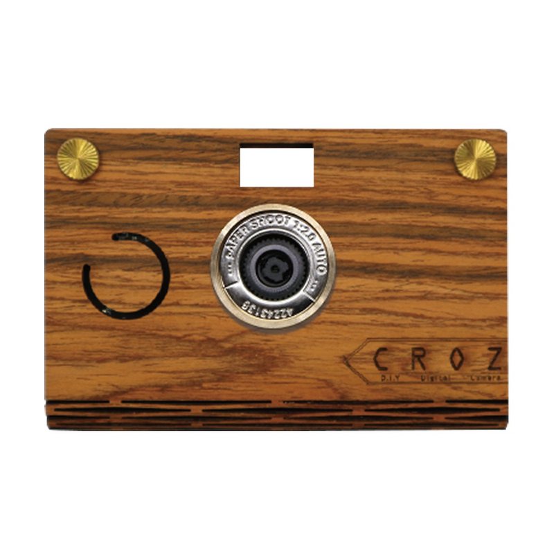【18MP】CROZ Simple Light相機組(含記憶卡及鏡頭)PaperShoot - 菲林/即影即有相機 - 木頭 卡其色