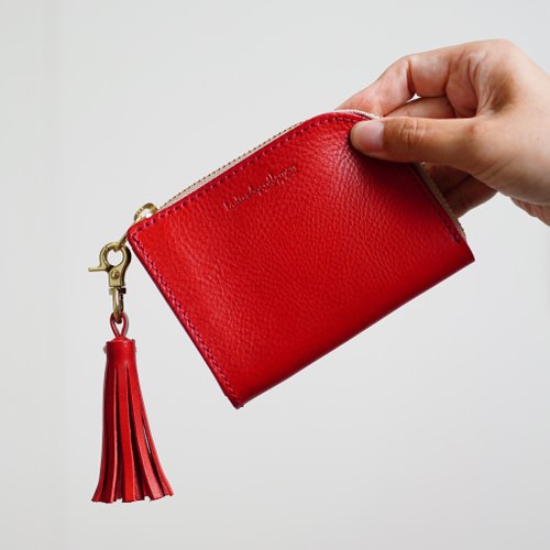 タッセル フリンジ キーホルダー レザー イタリアンレザー 革