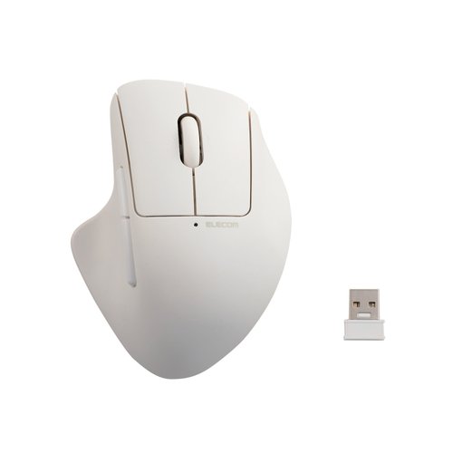 ELECOM ELECOM Shellpha 靜音雙模人體工學 5 鍵滑鼠-白 M