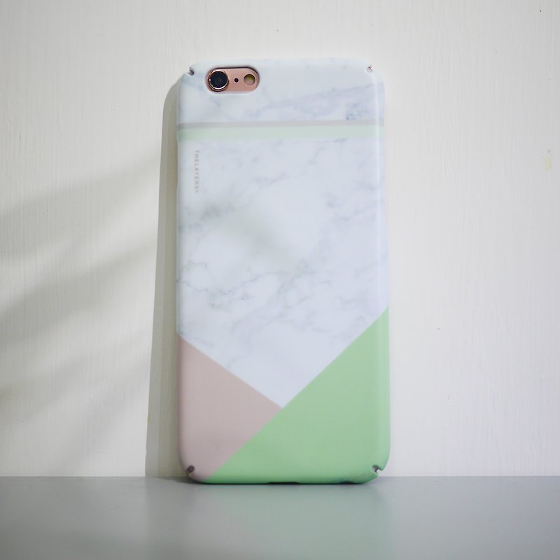 MagSafe 客製簡約大理石雲石 MINT MARBLE  iPhone 15 防摔手機殼 - 手機殼/手機套 - 塑膠 綠色
