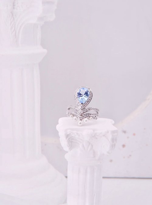 Lafit 維納斯之心 — 仙氣系 珍貴藍血寶石戒指 女生儀式感禮物