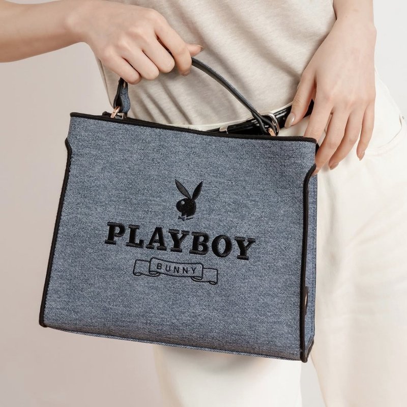 PLAYBOY - 手提包附長背帶 Elevated系列 - 藍色 - 手提包/手提袋 - 其他材質 藍色