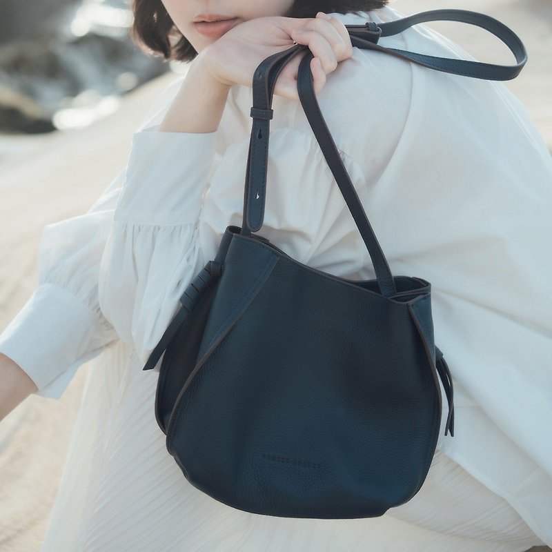 Ottilie Leather Crossbody Bag - Blue Nuit - Messenger Bags & Sling Bags - Genuine Leather Blue