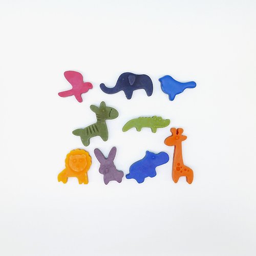 miniFab (兒童禮物) Go Doodle野生動物兒童蠟筆9件套裝