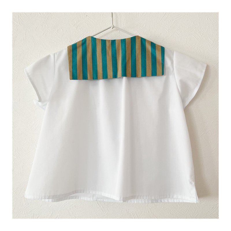 Sailor collar shirt【stripe】 - Tops & T-Shirts - Other Materials Multicolor