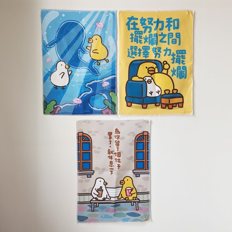 (出清特價)伸縮自如的雞與鴨療癒帆布畫 - 海報/掛畫/掛布 - 其他材質 